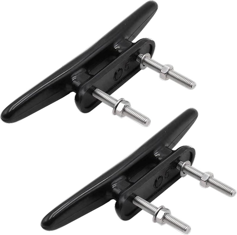 Rolasm Black Nylon Boat Cleats Dock Cleats Nylon Kayak Rope Tie Cleat 4 Pack,Include Installation Screws - Image 4